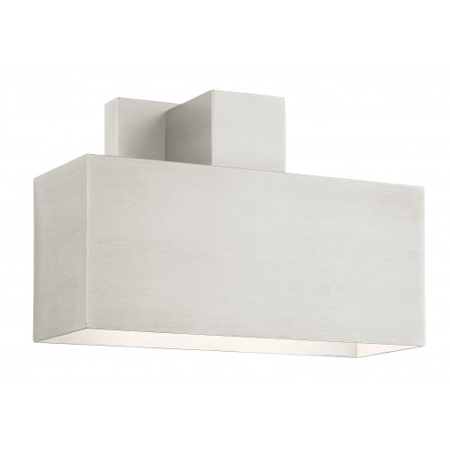 1 Light Brushed Nickel Outdoor ADA Wall Sconce Exterior Livex