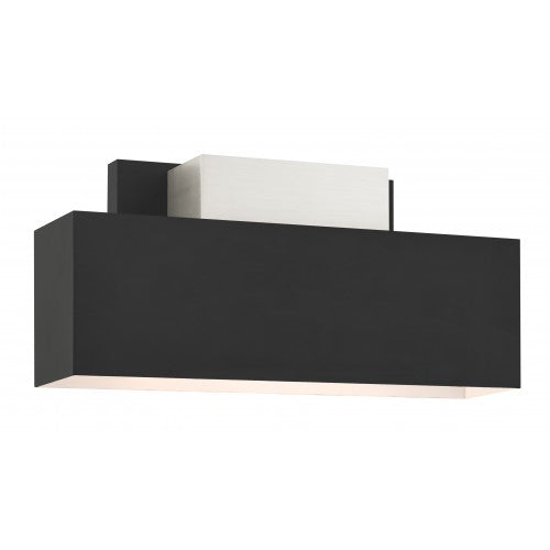 2 Light Black Outdoor ADA Wall Sconce Exterior Livex