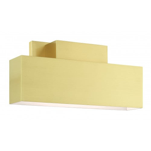 2 Light Satin Brass Outdoor ADA Wall Sconce Exterior Livex