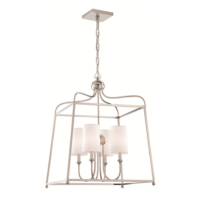 Libby Langdon Sylvan 4 Light Polished Nickel Chandelier Chandelier Crystorama