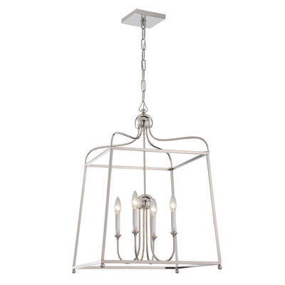 Libby Langdon Sylvan 4 Light Polished Nickel Chandelier Chandelier Crystorama