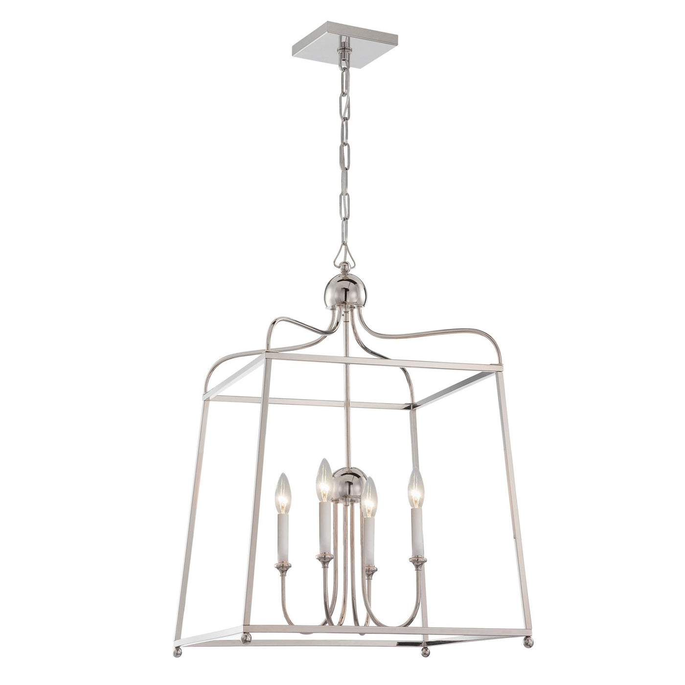 Libby Langdon Sylvan 4 Light Polished Nickel Chandelier Chandelier Crystorama