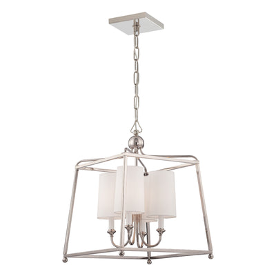 Libby Langdon Sylvan 4 Light Polished Nickel Mini Chandelier Chandelier Crystorama