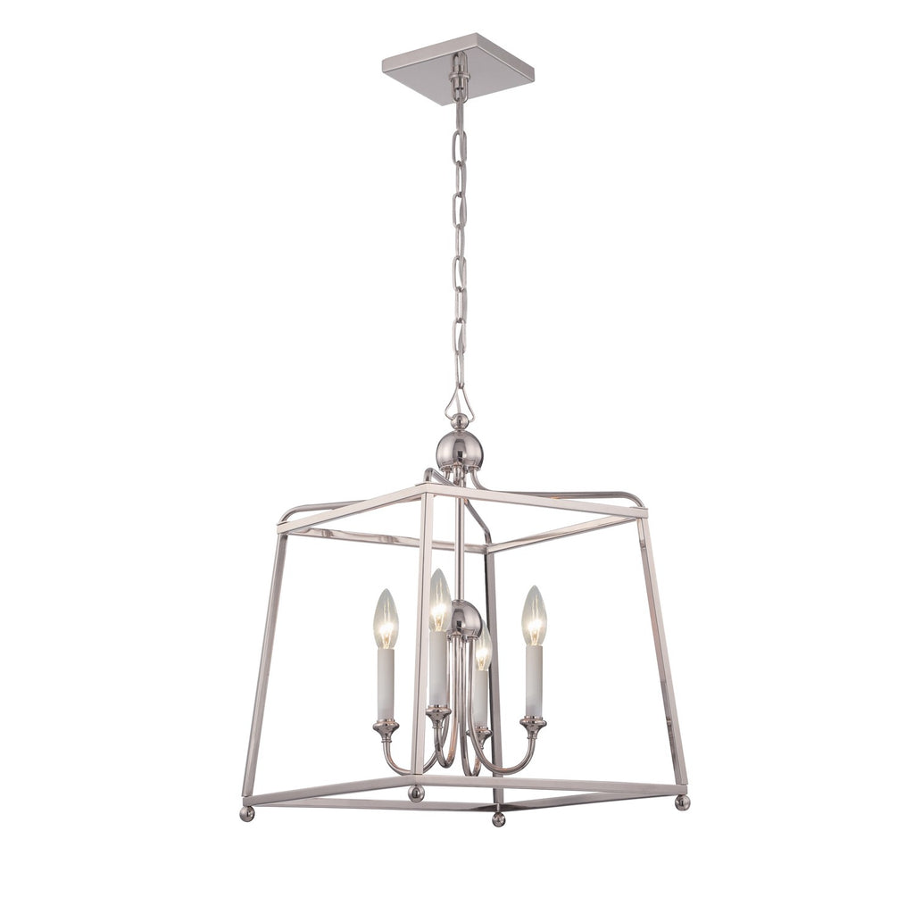 Libby Langdon Sylvan 4 Light Polished Nickel Mini Chandelier Chandelier Crystorama