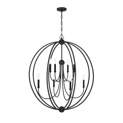 Libby Langdon Sylvan 8 Light Black Forged Chandelier Chandelier Crystorama