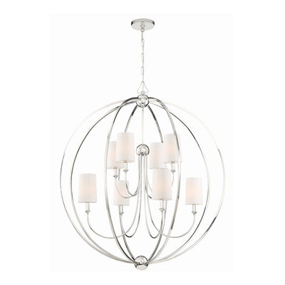 Libby Langdon Sylvan 8 Light Polished Nickel Chandelier Chandelier Crystorama