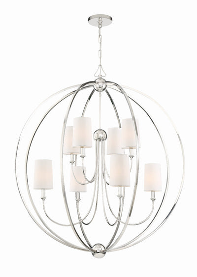 Libby Langdon Sylvan 8 Light Polished Nickel Chandelier Chandelier Crystorama
