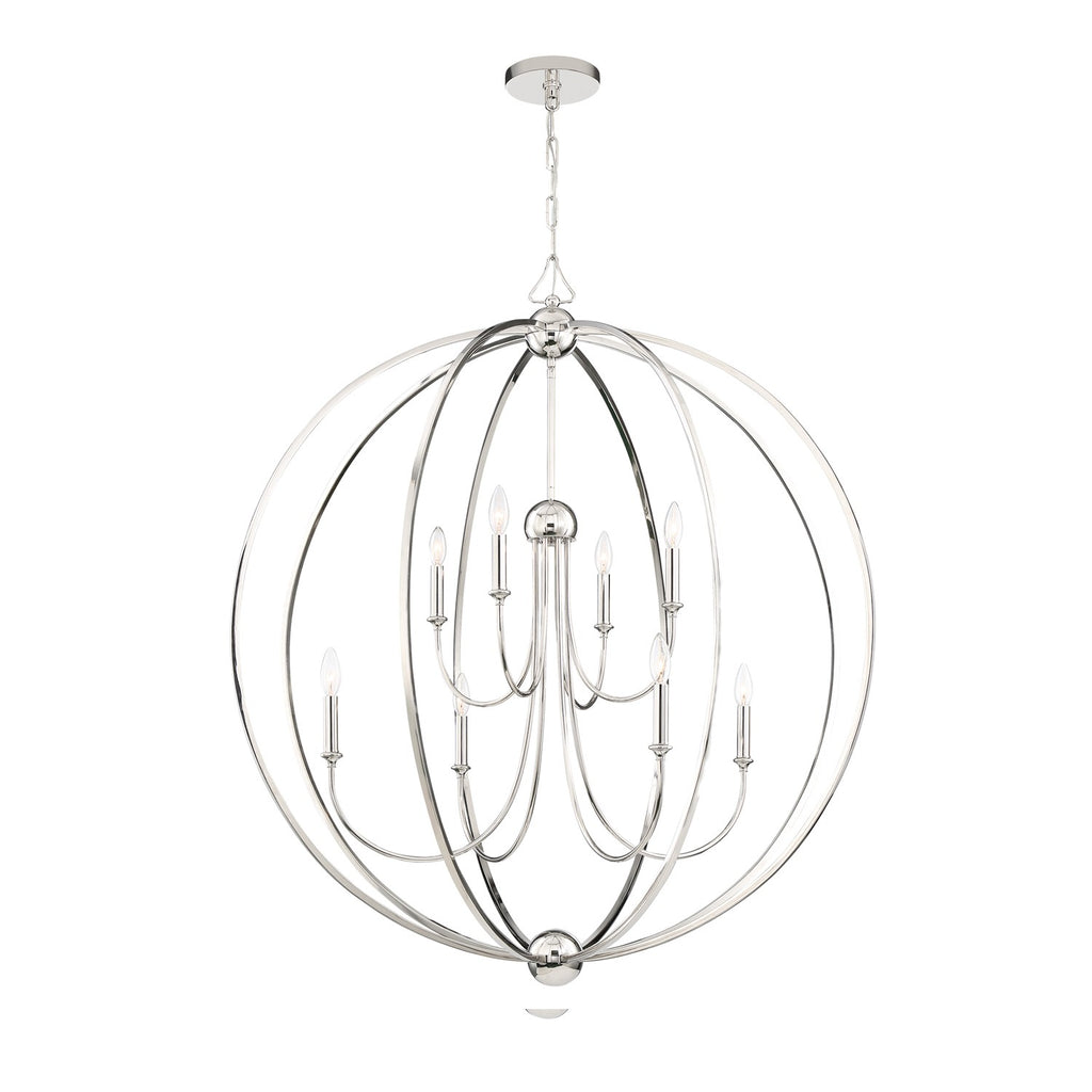 Libby Langdon Sylvan 8 Light Polished Nickel Chandelier Chandelier Crystorama