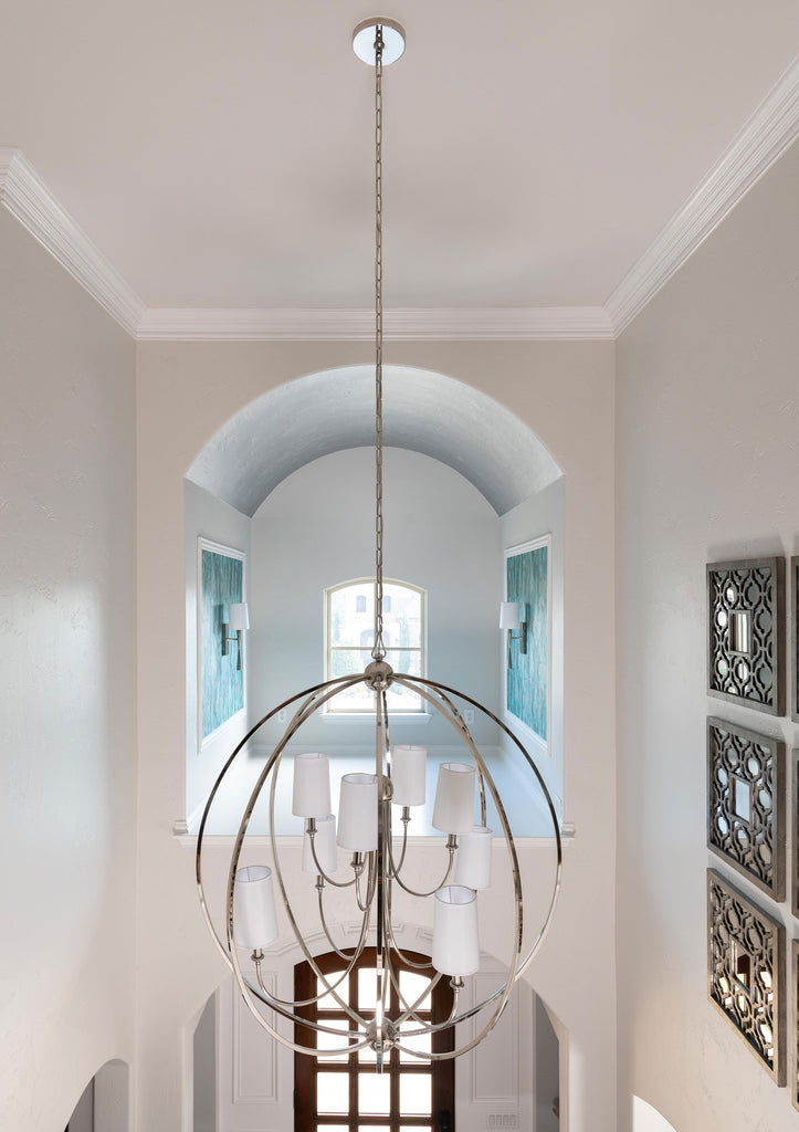 Libby Langdon Sylvan 8 Light Polished Nickel Chandelier Chandelier Crystorama