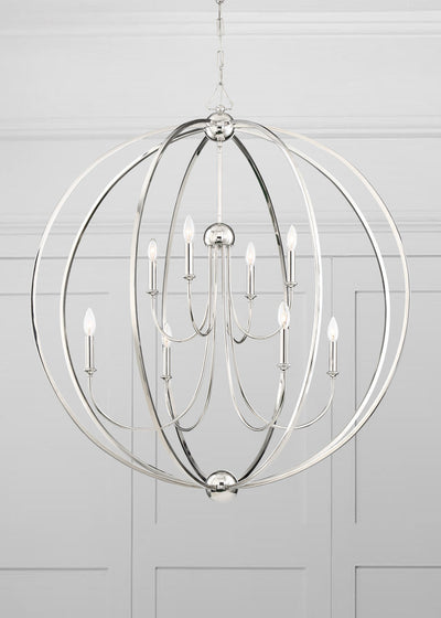 Libby Langdon Sylvan 8 Light Polished Nickel Chandelier Chandelier Crystorama