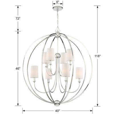 Libby Langdon Sylvan 8 Light Polished Nickel Chandelier Chandelier Crystorama
