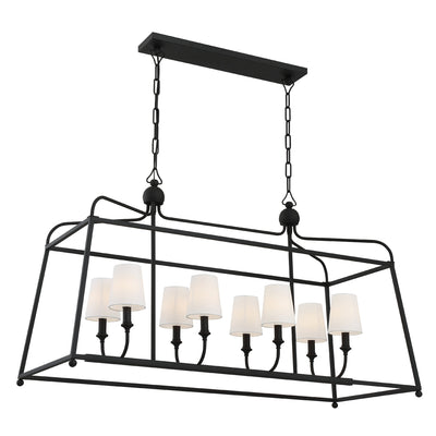 Libby Langdon Sylvan 8 Light Black Forged Chandelier Chandelier Crystorama