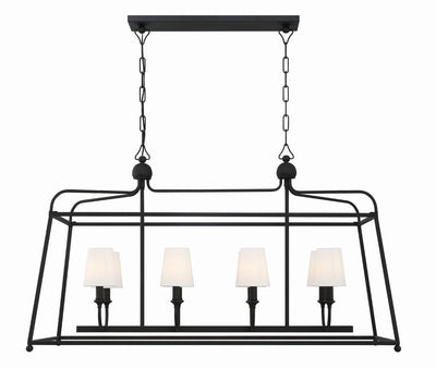 Libby Langdon Sylvan 8 Light Black Forged Chandelier Chandelier Crystorama