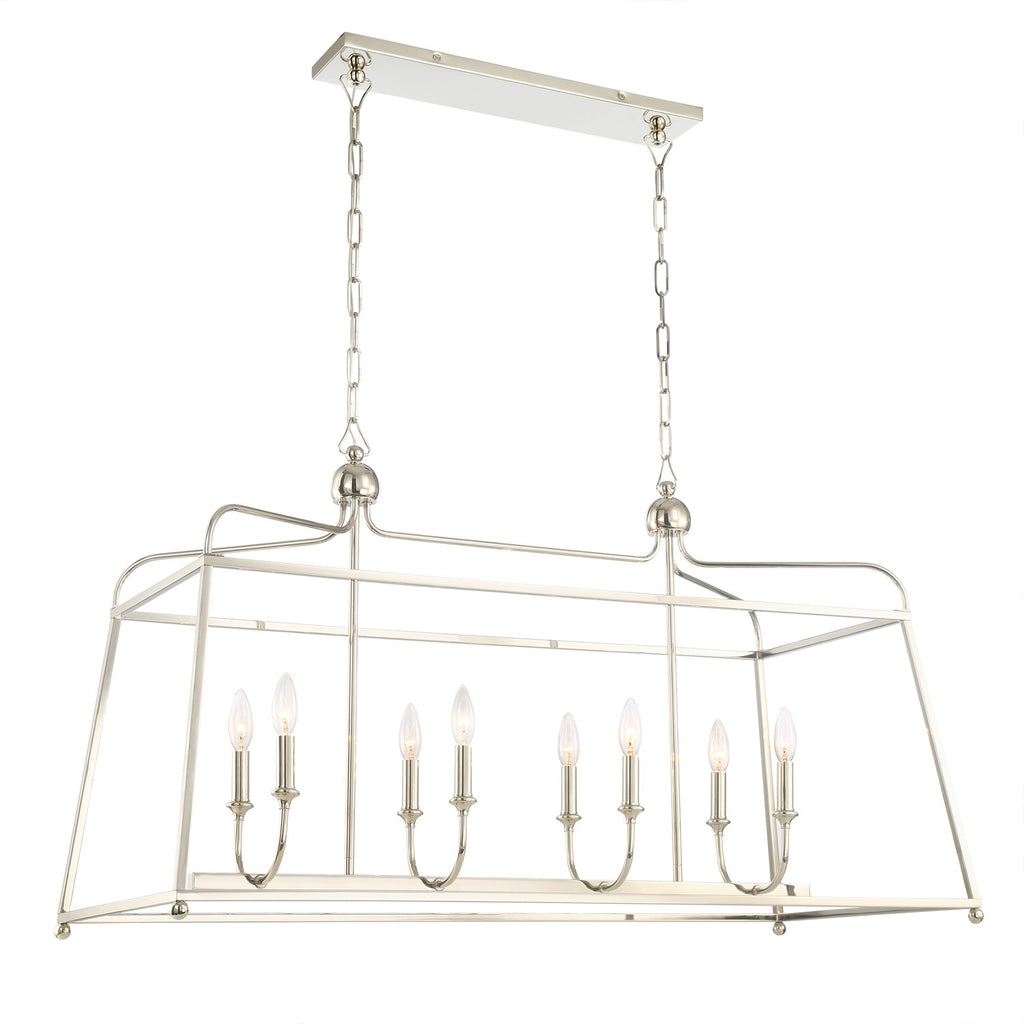 Libby Langdon Sylvan 8 Light Polished Nickel Chandelier Chandelier Crystorama