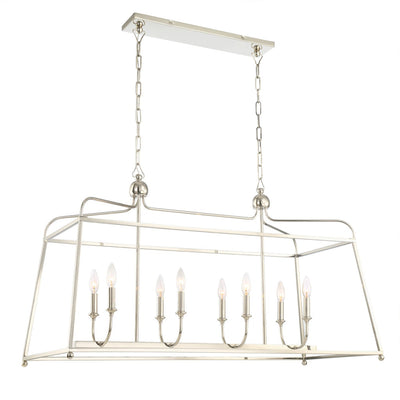 Libby Langdon Sylvan 8 Light Polished Nickel Chandelier Chandelier Crystorama