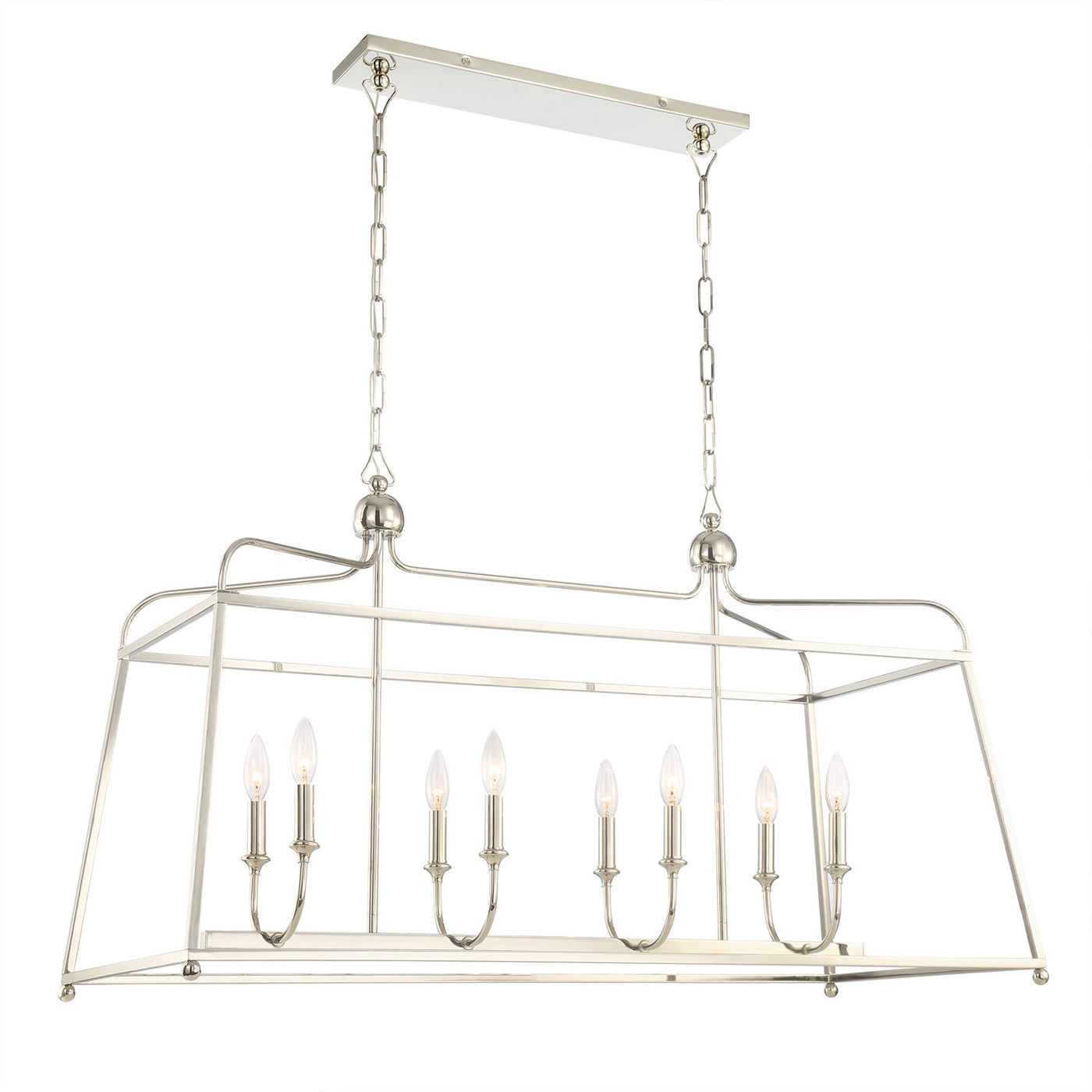 Libby Langdon Sylvan 8 Light Polished Nickel Chandelier Chandelier Crystorama