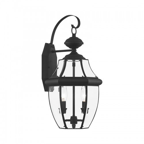 2 Light Black Outdoor Wall Lantern Exterior Livex
