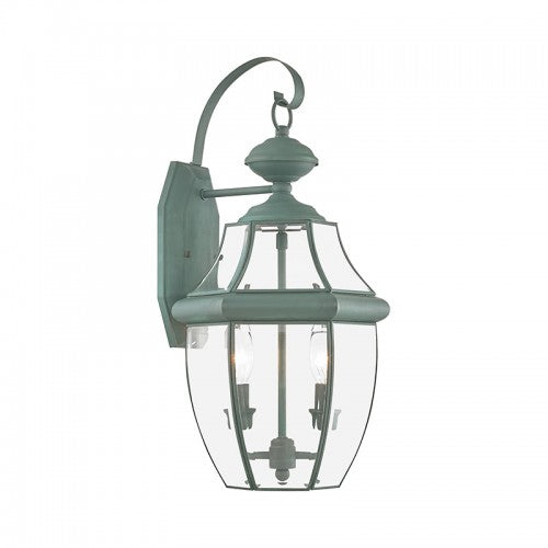 2 Light Verdigris Outdoor Wall Lantern Exterior Livex