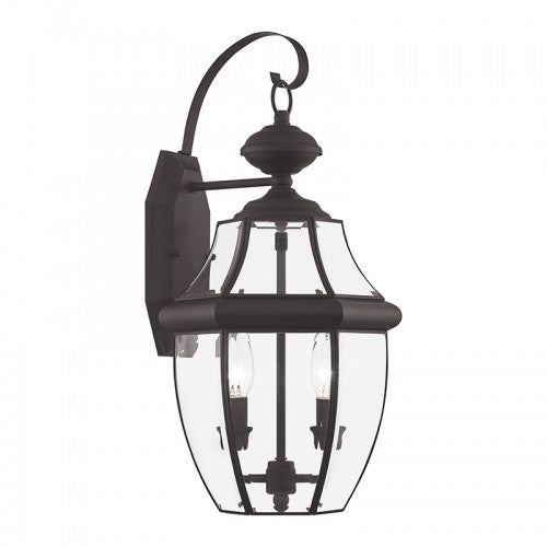 2 Light Bronze Outdoor Wall Lantern Exterior Livex