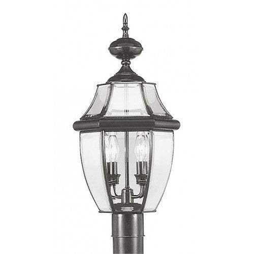 2 Light Black Outdoor Post Top Lantern Post Livex