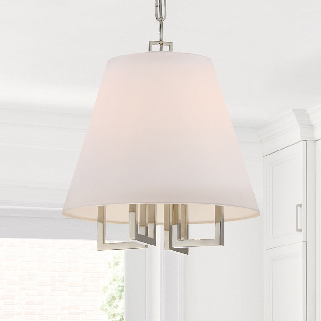 Libby Langdon Westwood 4 Light Polished Nickel Pendant Pendant Crystorama