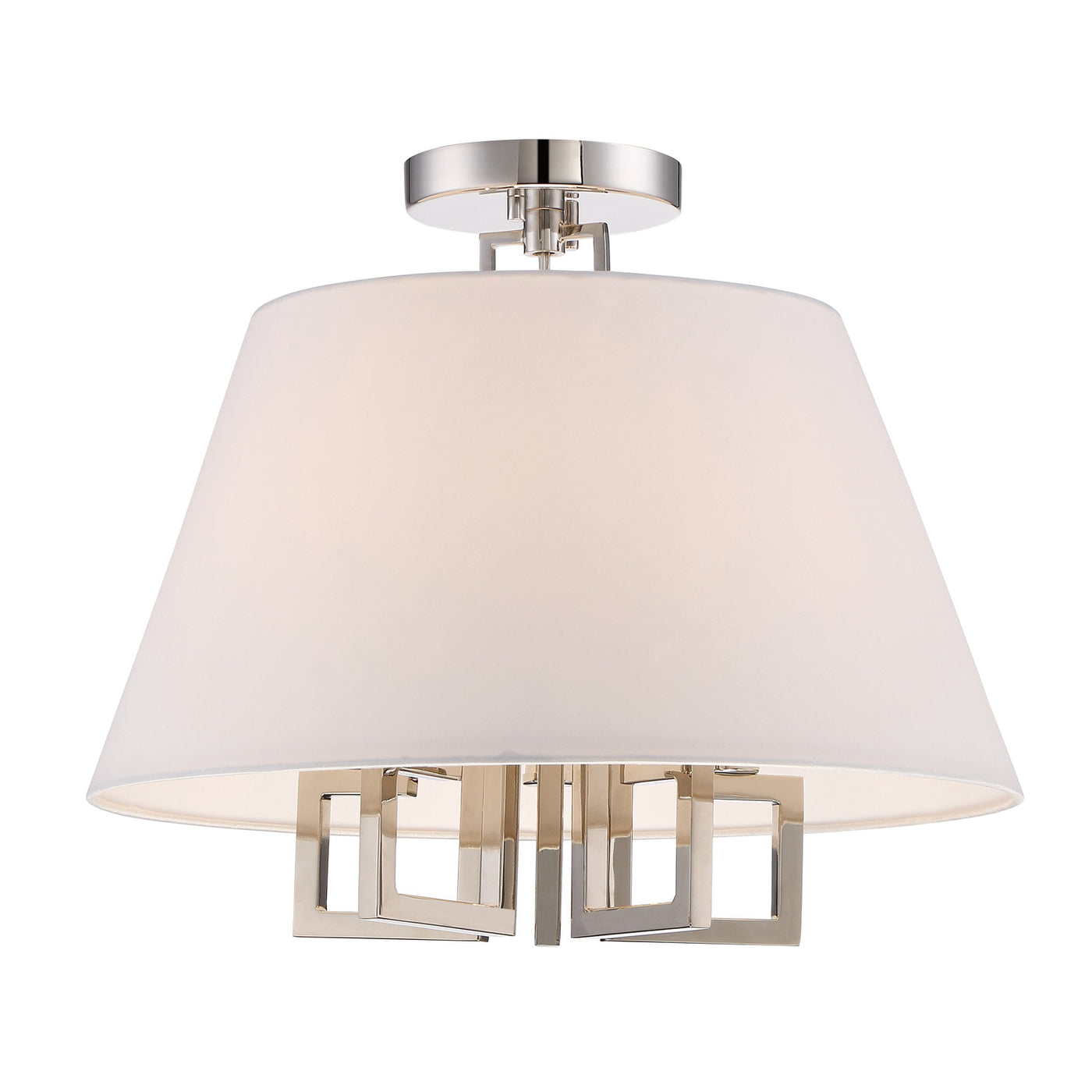 Libby Langdon Westwood 5 Light Polished Nickel Semi Flush Mount Semi Flush Crystorama