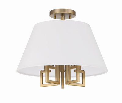 Libby Langdon Westwood 5 Light Vibrant Gold Semi Flush Mount Semi Flush Crystorama