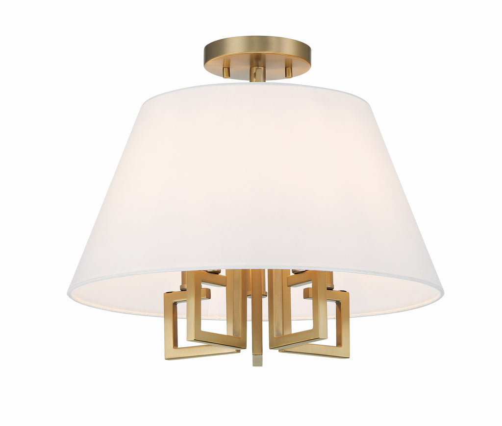 Libby Langdon Westwood 5 Light Vibrant Gold Semi Flush Mount Semi Flush Crystorama