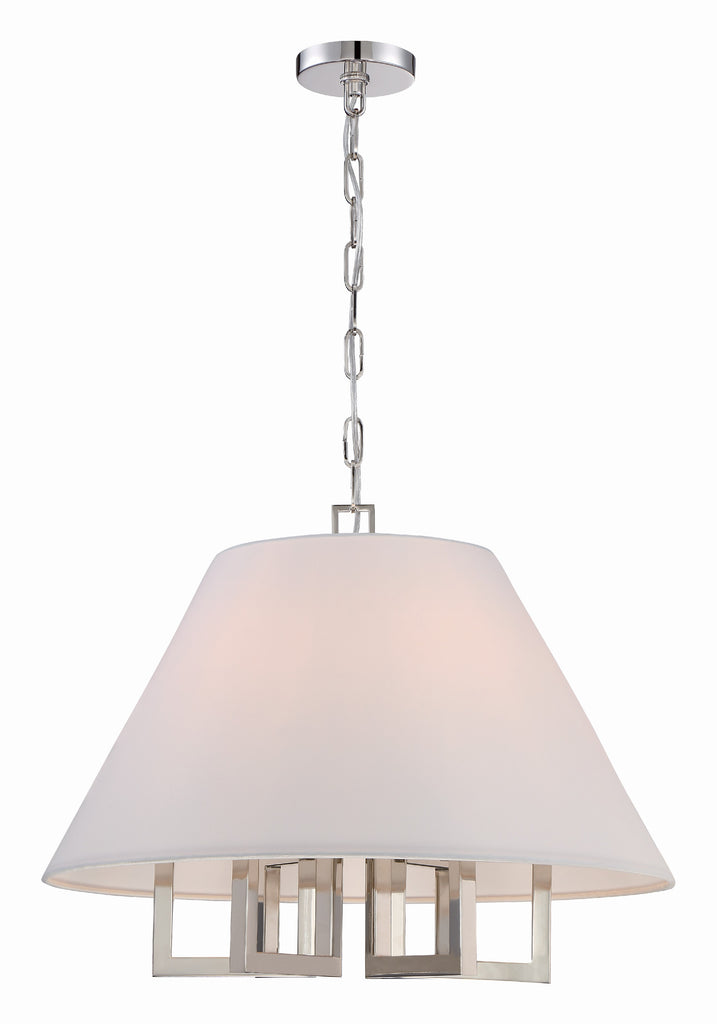 Libby Langdon Westwood 6 Light Polished Nickel Chandelier Chandelier Crystorama