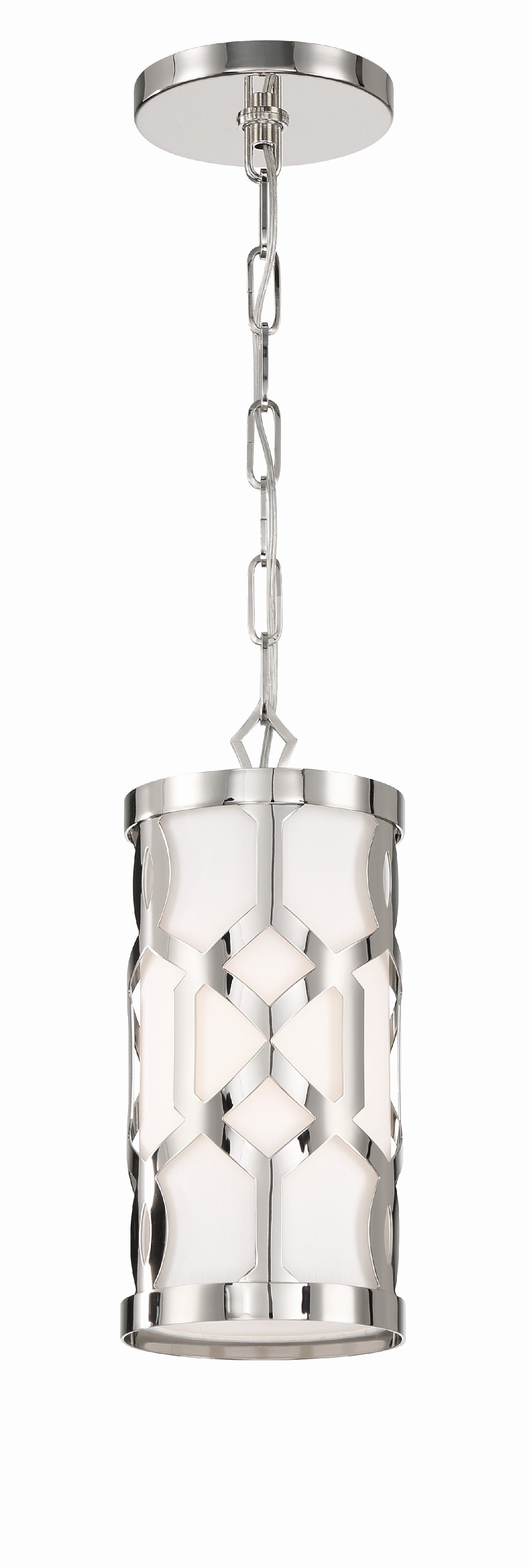 Libby Langdon Jennings 1 Light Polished Nickel Mini Pendant Pendant Crystorama