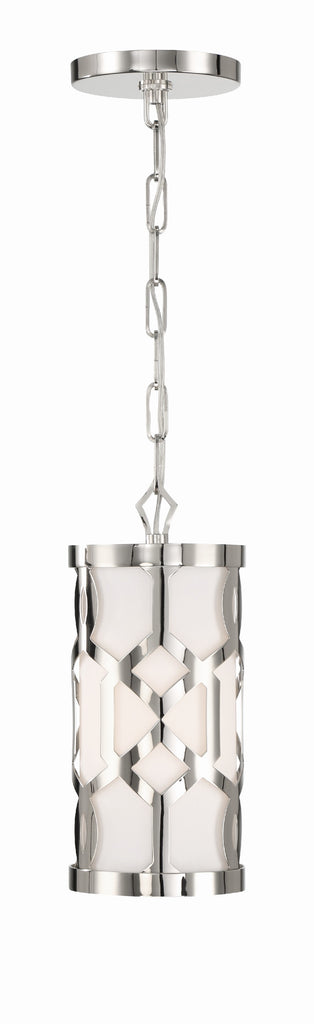 Libby Langdon Jennings 1 Light Polished Nickel Mini Pendant Pendant Crystorama