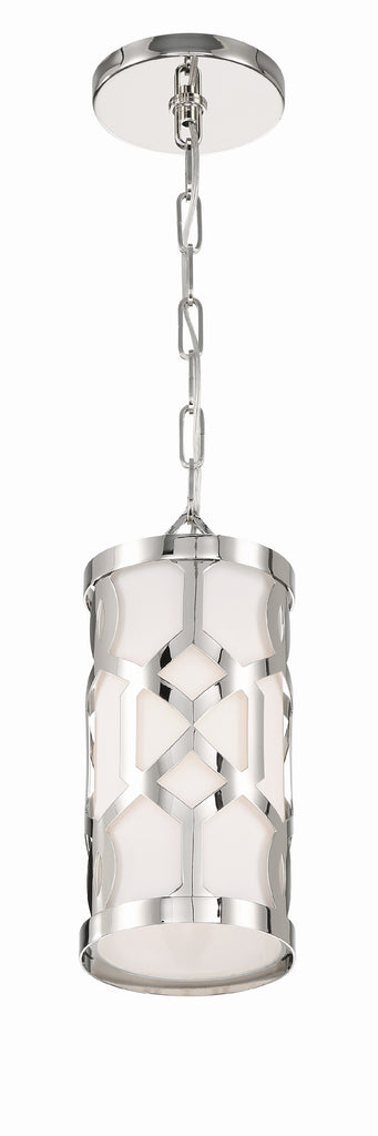 Libby Langdon Jennings 1 Light Polished Nickel Mini Pendant Pendant Crystorama