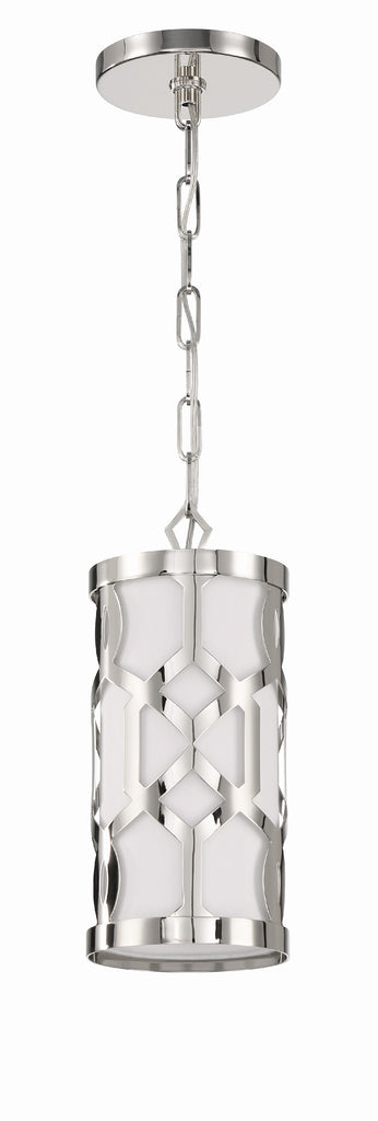 Libby Langdon Jennings 1 Light Polished Nickel Mini Pendant Pendant Crystorama