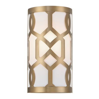 Libby Langdon Jennings 1 Light Aged Brass Sconce Wall Sconce Crystorama