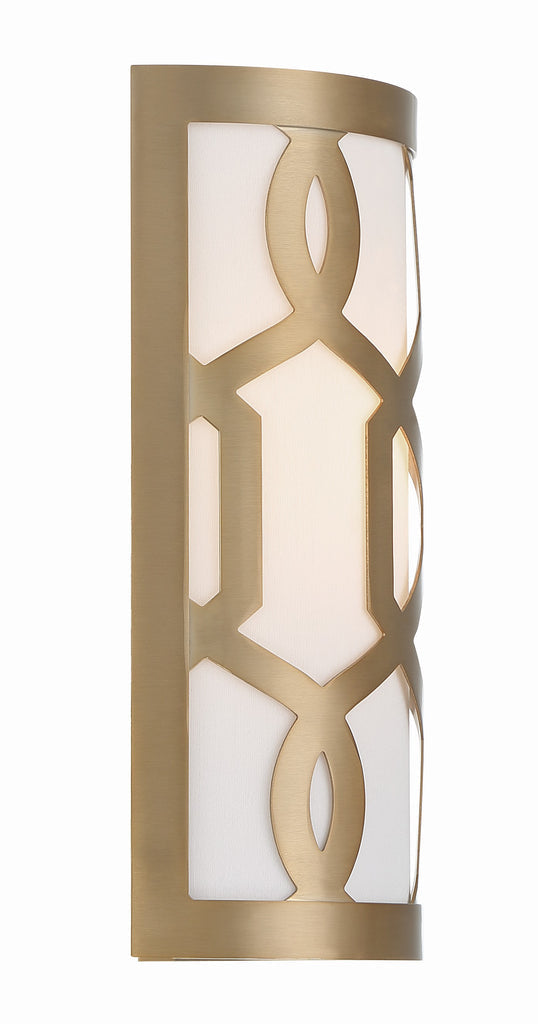 Libby Langdon Jennings 1 Light Aged Brass Sconce Wall Sconce Crystorama