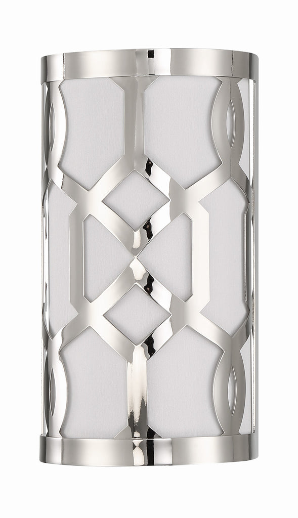 Libby Langdon Jennings 1 Light Polished Nickel Sconce Wall Sconce Crystorama