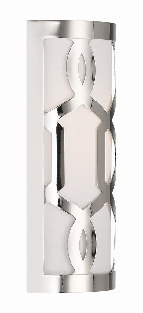 Libby Langdon Jennings 1 Light Polished Nickel Sconce Wall Sconce Crystorama