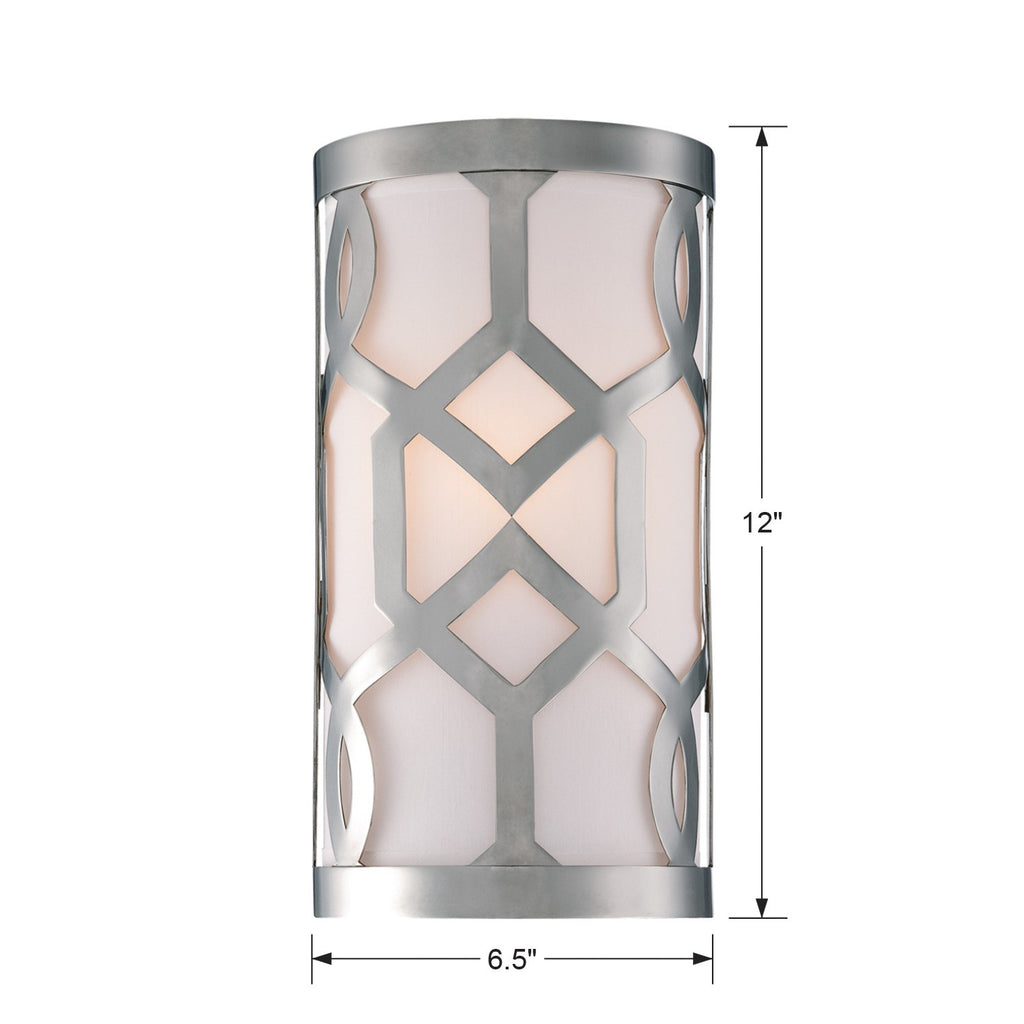 Libby Langdon Jennings 1 Light Polished Nickel Sconce Wall Sconce Crystorama