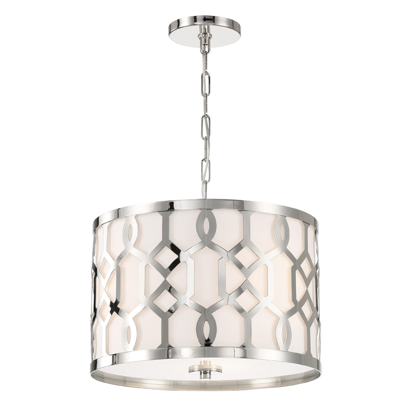 Libby Langdon Jennings 3 Light Polished Nickel Chandelier Chandelier Crystorama