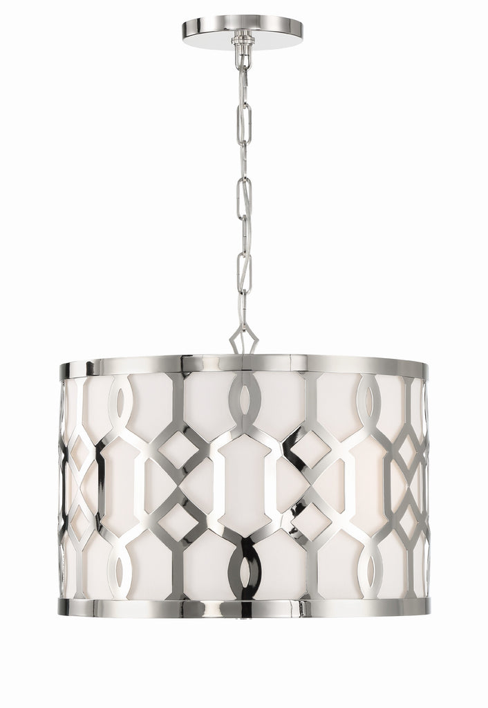 Libby Langdon Jennings 3 Light Polished Nickel Chandelier Chandelier Crystorama