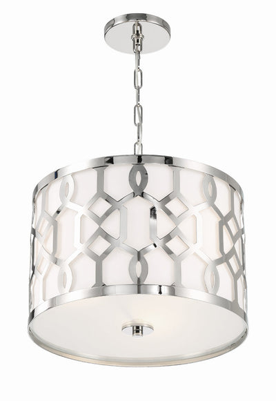 Libby Langdon Jennings 3 Light Polished Nickel Chandelier Chandelier Crystorama