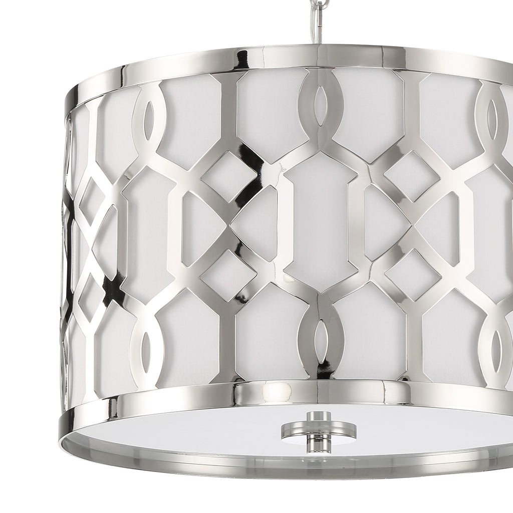 Libby Langdon Jennings 3 Light Polished Nickel Chandelier Chandelier Crystorama