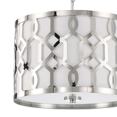 Libby Langdon Jennings 3 Light Polished Nickel Chandelier Chandelier Crystorama