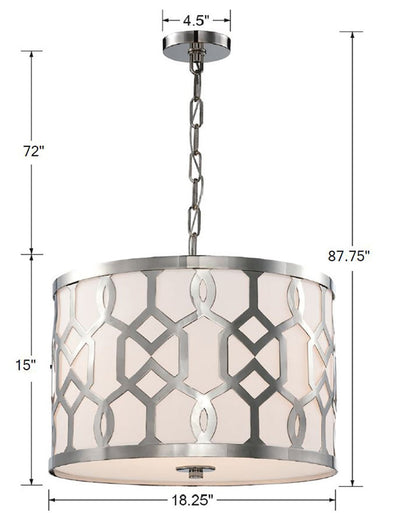 Libby Langdon Jennings 3 Light Polished Nickel Chandelier Chandelier Crystorama