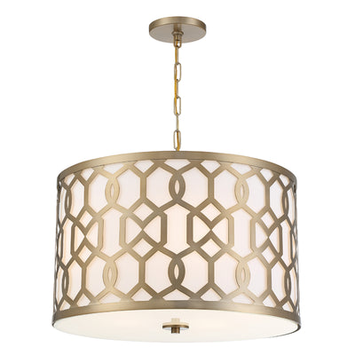 Libby Langdon Jennings 5 Light Aged Brass Chandelier Chandelier Crystorama