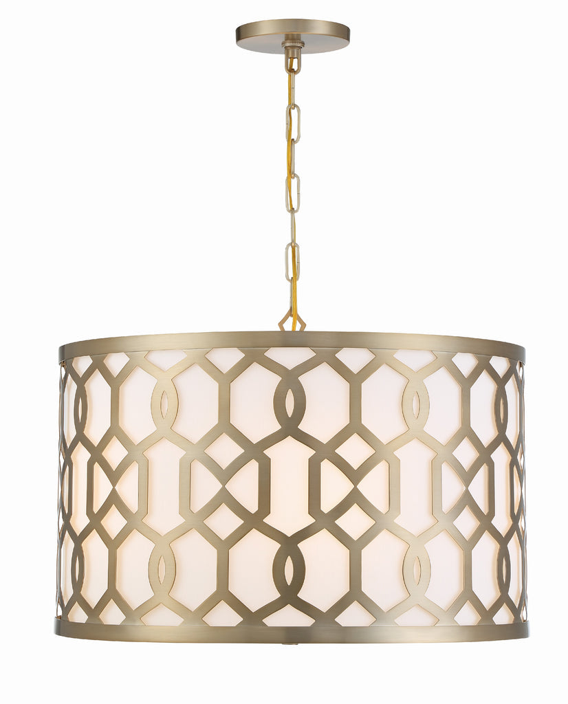 Libby Langdon Jennings 5 Light Aged Brass Chandelier Chandelier Crystorama
