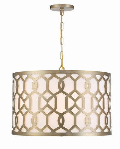 Libby Langdon Jennings 5 Light Aged Brass Chandelier Chandelier Crystorama