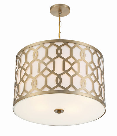 Libby Langdon Jennings 5 Light Aged Brass Chandelier Chandelier Crystorama