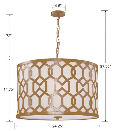 Libby Langdon Jennings 5 Light Aged Brass Chandelier Chandelier Crystorama