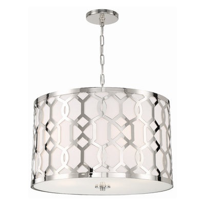 Libby Langdon Jennings 5 Light Polished Nickel Chandelier Chandelier Crystorama